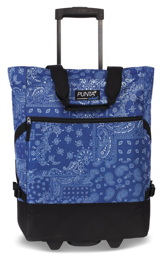 Punta Wheel Print Shopping Roller - Blau gemustert