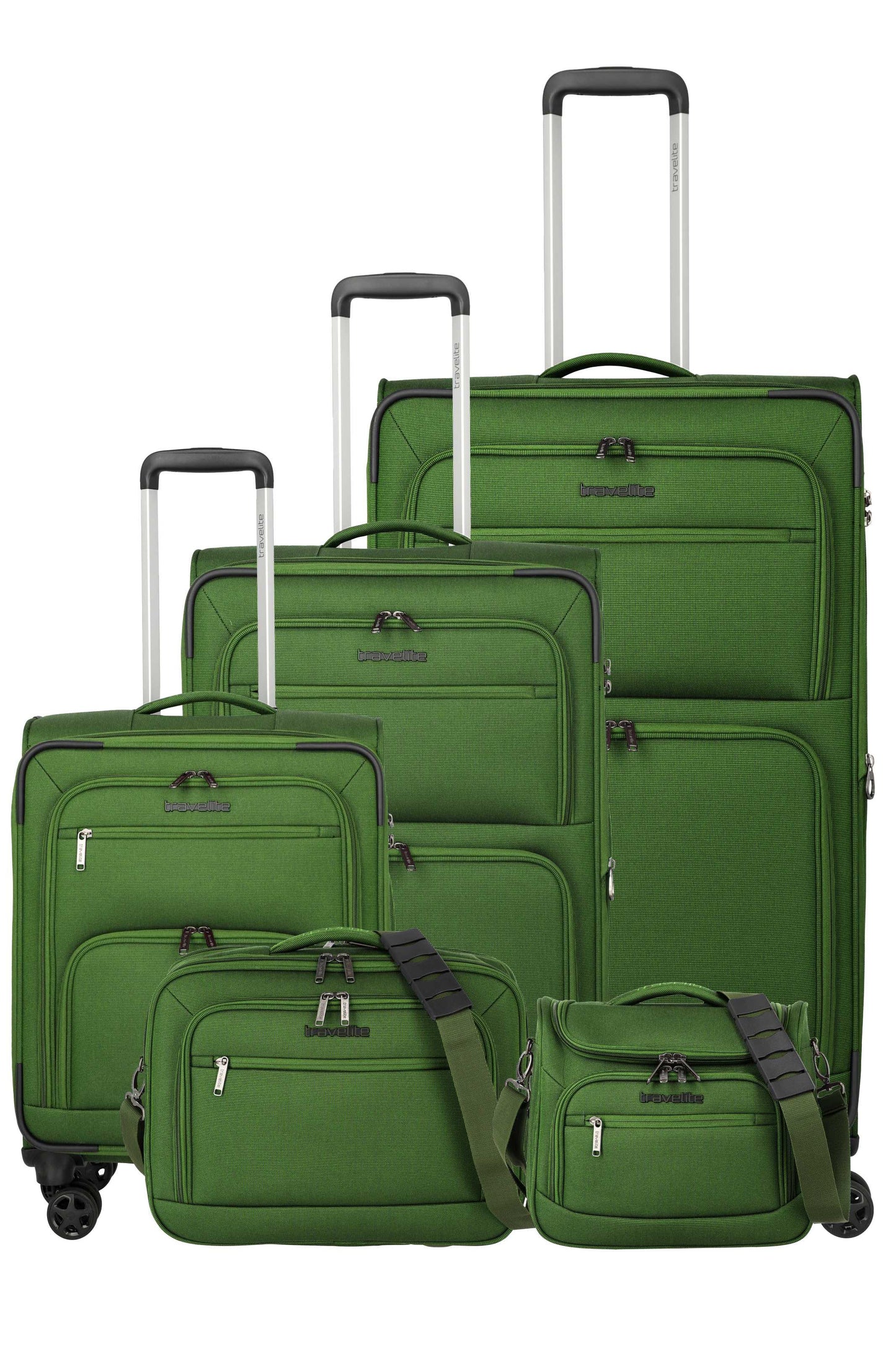 Travelite CUBIS Trolley 4w, Set L/M/S/Beauty Case/Bordtasche