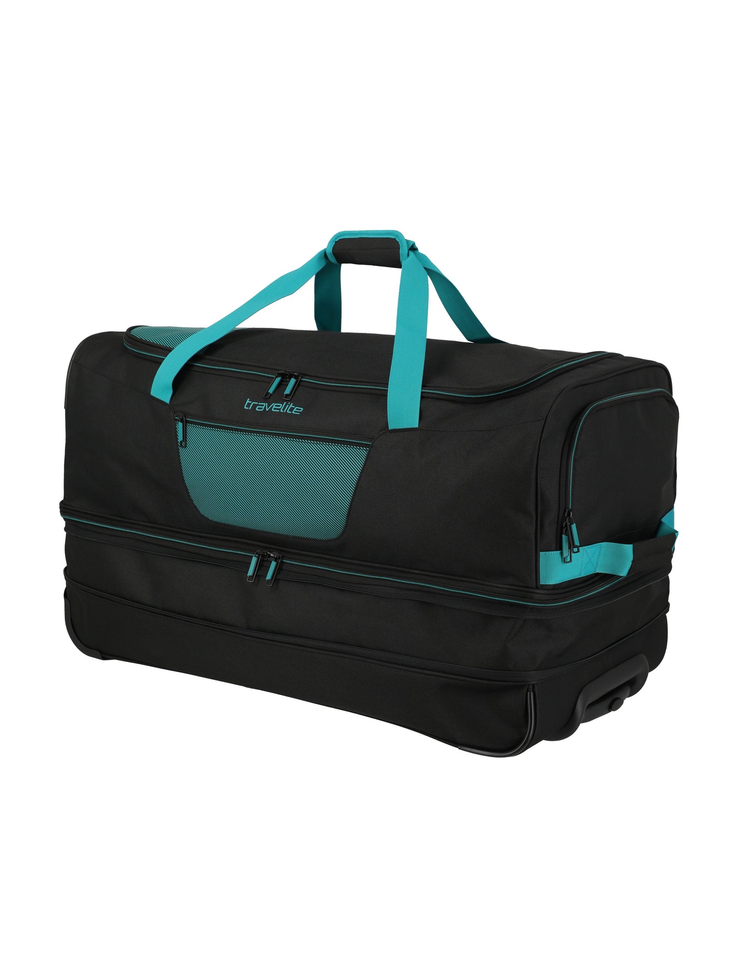 Basics roller travel bag, 70cm, black/petrol