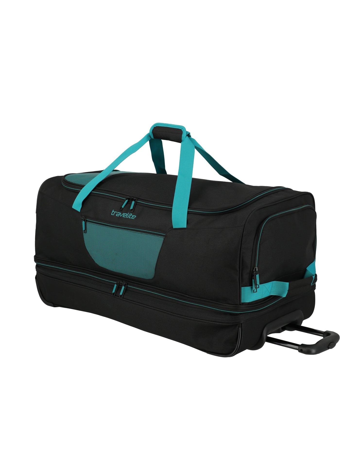 Basics roller travel bag, 70cm, black/petrol