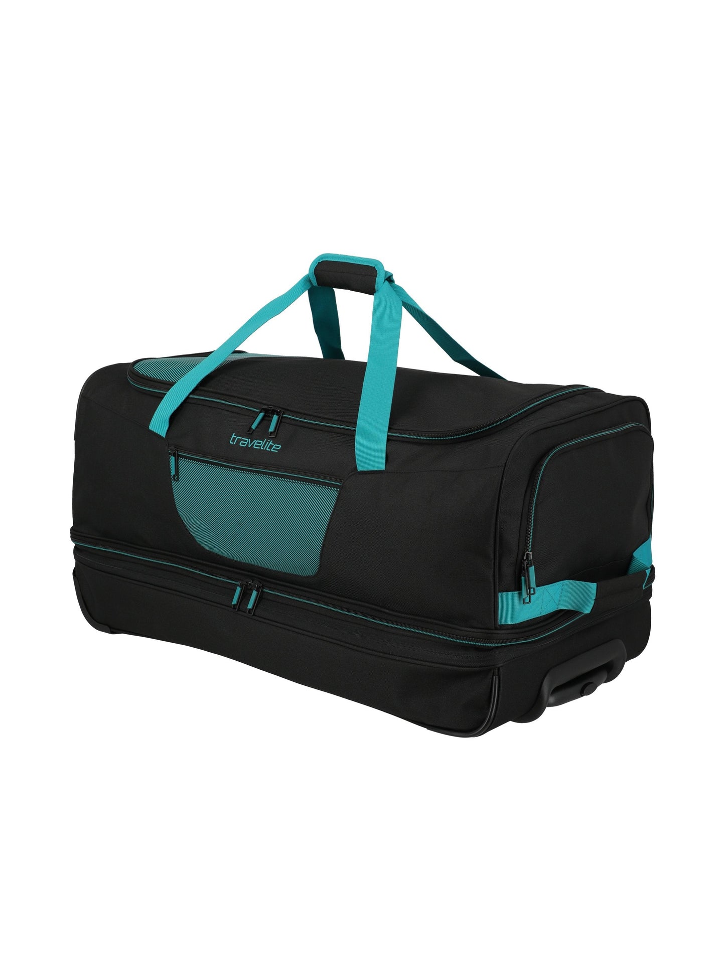Basics roller travel bag, 70cm, black/petrol