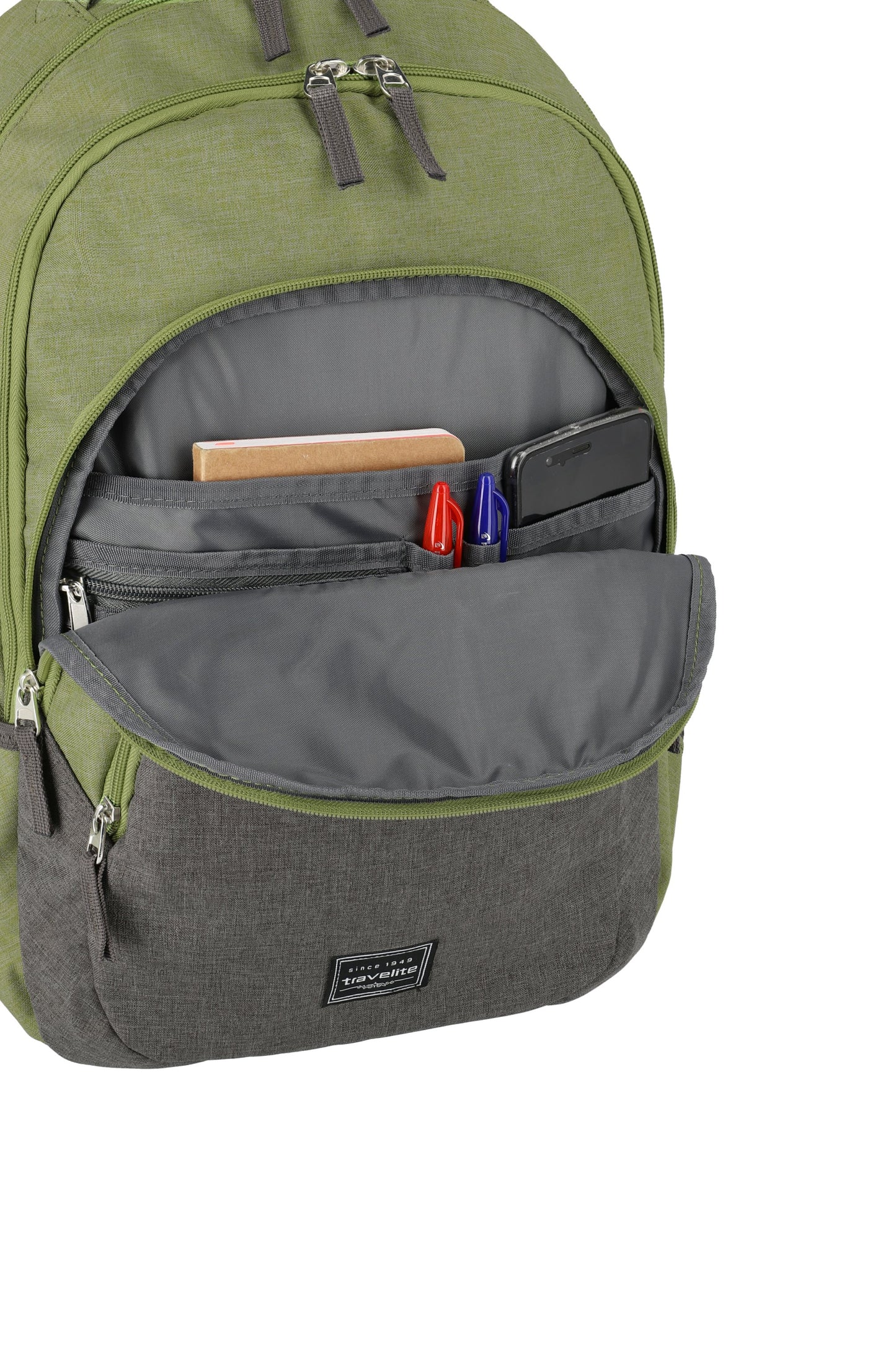 BASICS Rucksack Melange, Grün/Grau