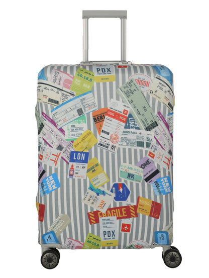 ACCESSORIES Suitcase cover L, Multi.Color/Tickets