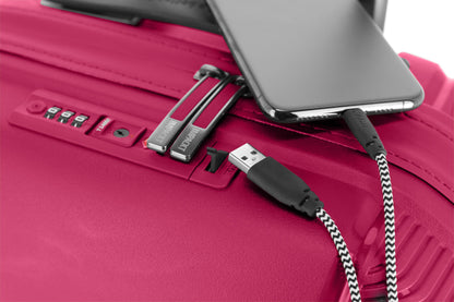 IMPACKT - IP1 4w Trolley S m.USB Port, Flora pink