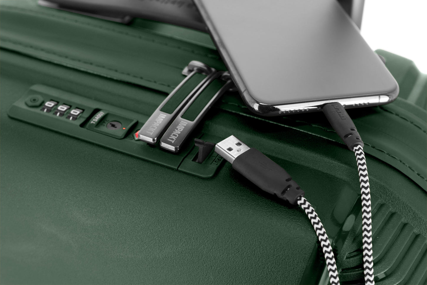 IMPACKT - IP1 4w Trolley S m.USB Port, Deep sea green