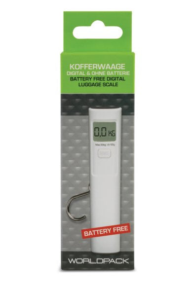 Worldpack-digitale Kofferwaage weiss, Batterielos