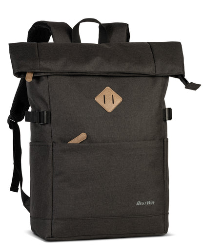 BestWay Campus Style Rucksack: Schwarz/Schwarz