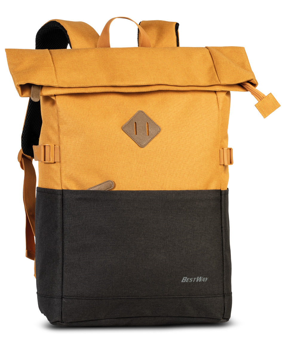 BestWay Campus Style Rucksack: Ocker/Schwarz