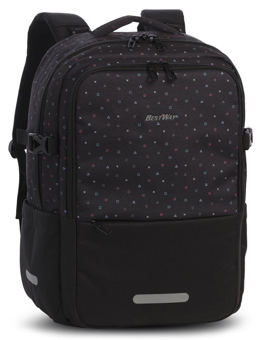 BestWay Cube Reiserucksack: Schwarz/Bunt