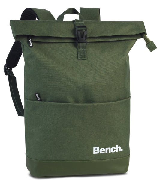 Banc Roll Top Backpack Courrier sac à dos sac à dos de jour 64180, couleur: noir