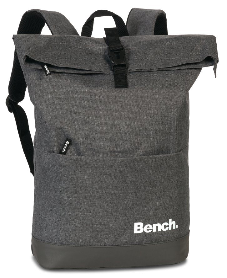 Bench Roll Top Backpack Courier Back Dailardpack Backpack 64180, Color: Dark Gray