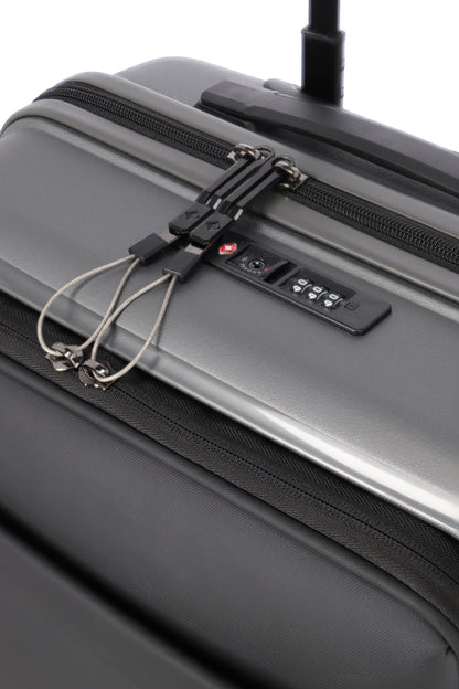 Traillite à 4 roues à main petite 42 litres avec une séries de bagages pré-poche Trento: le chariot dur remplit les bagages excès IATA, 55 cm
