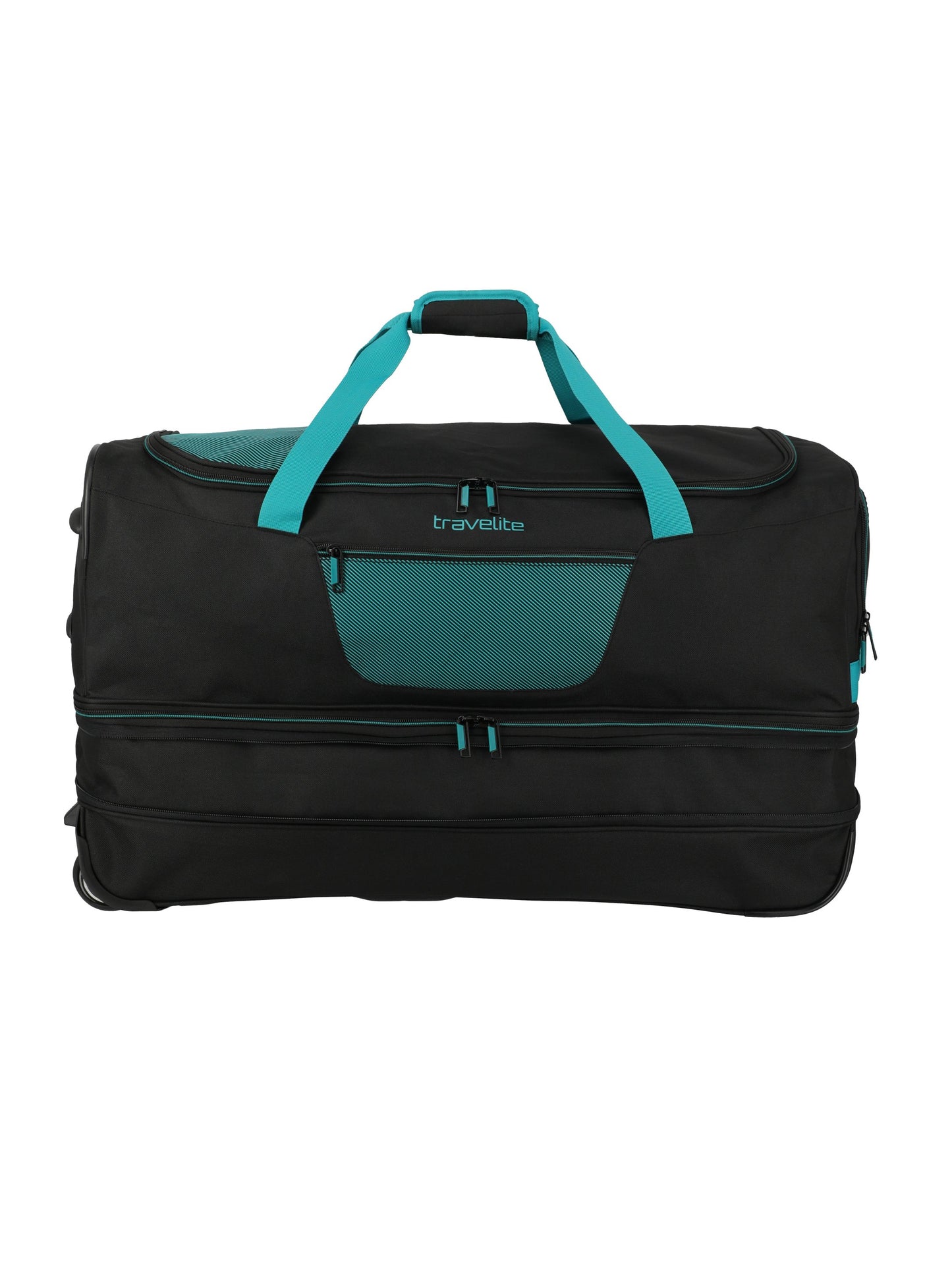 Basics roller travel bag, 70cm, black/petrol