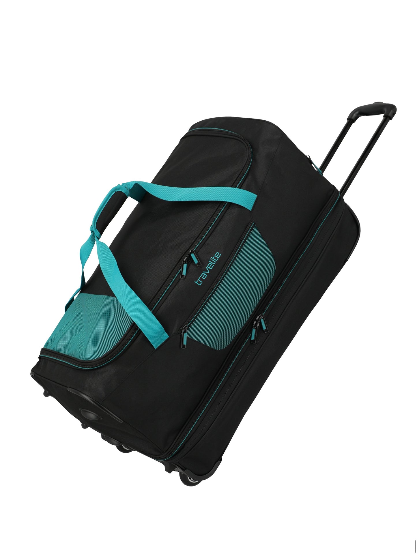 Basics roller travel bag, 70cm, black/petrol