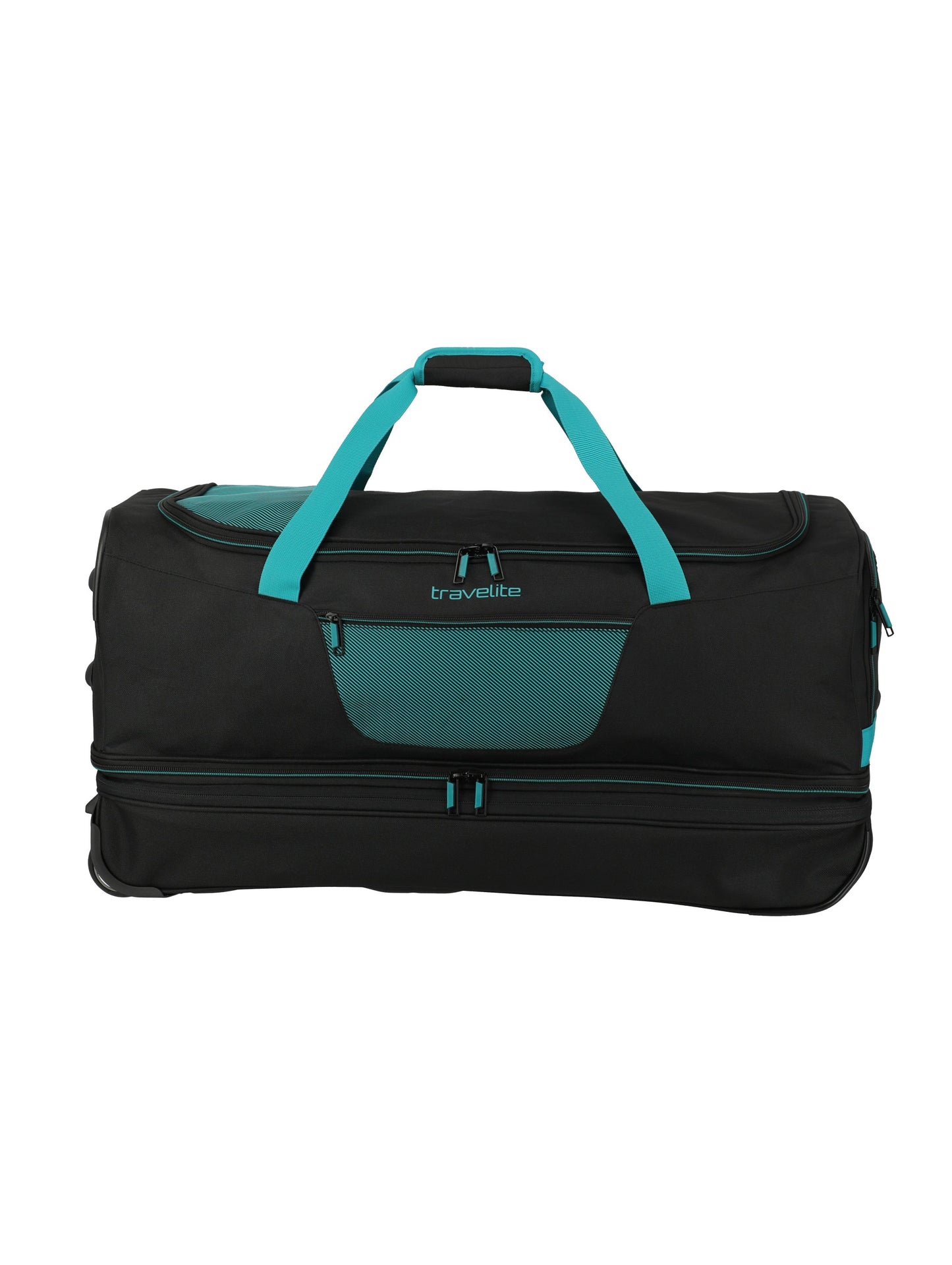 Basics roller travel bag, 70cm, black/petrol