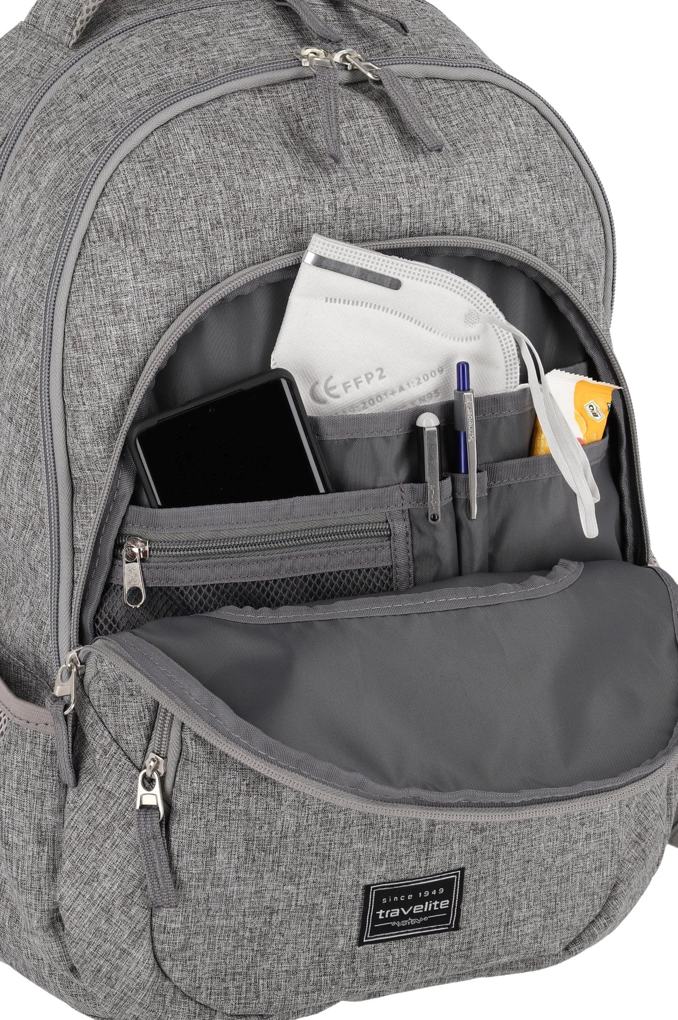Basics backpack Melange, light gray