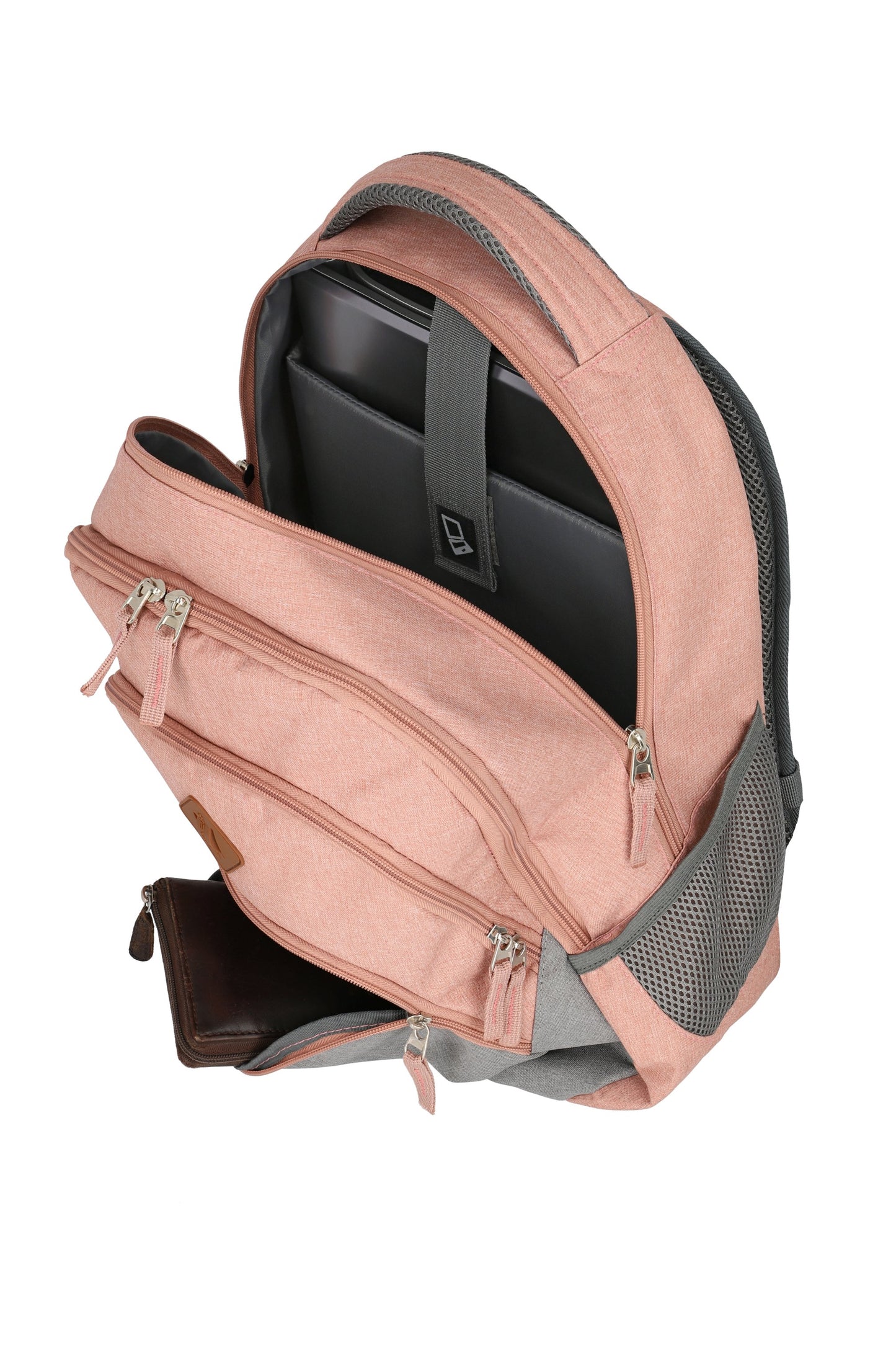 Basics backpack melange, pink/gray