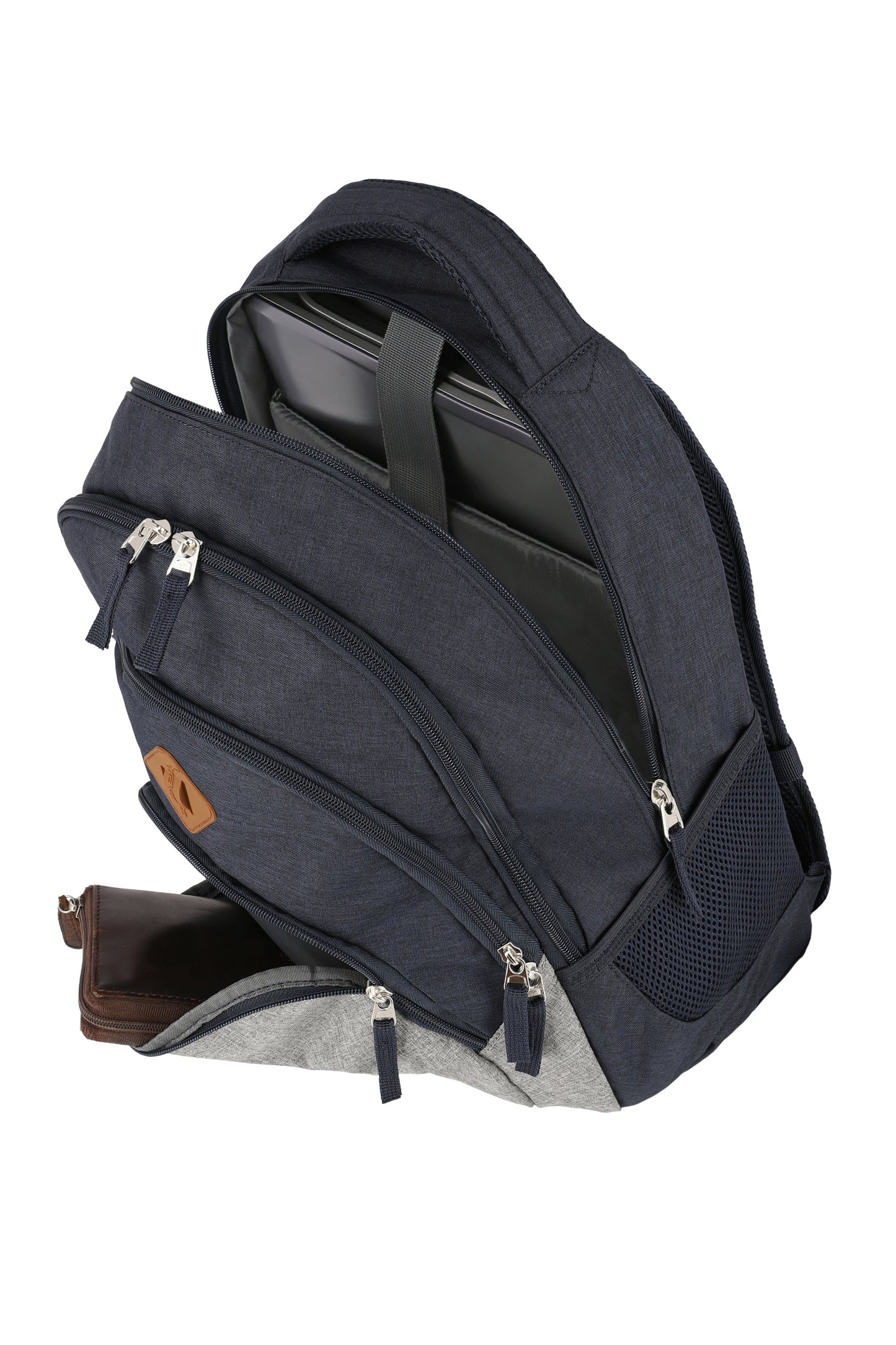 BASICS Rucksack Melange, Marine/Grau