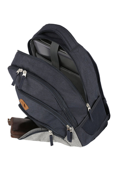 BASICS Rucksack Melange, Marine/Grau