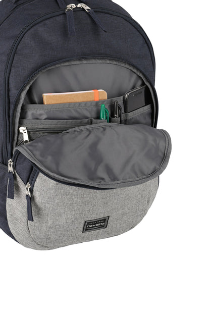 BASICS Rucksack Melange, Marine/Grau
