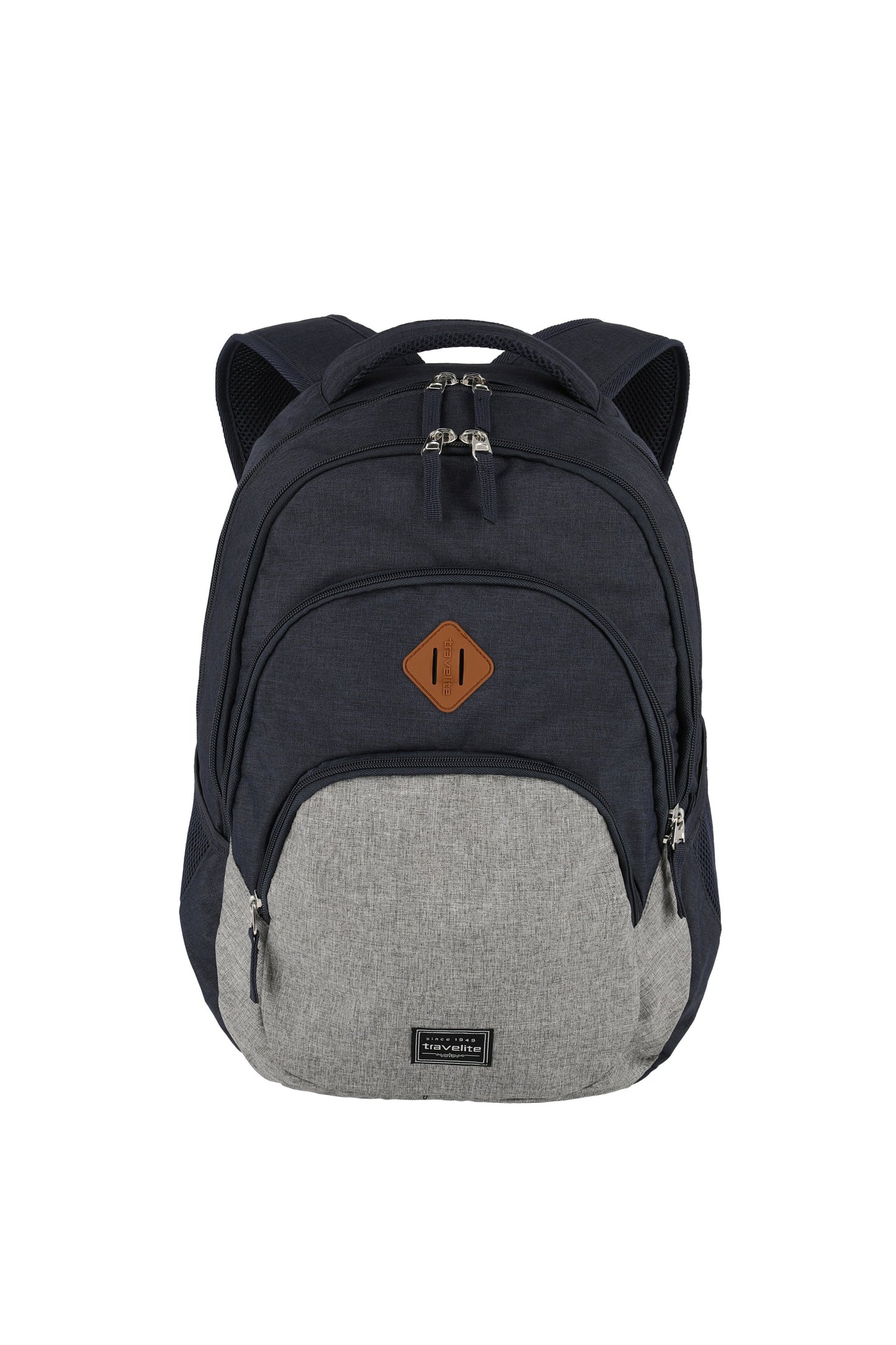 BASICS Rucksack Melange, Marine/Grau