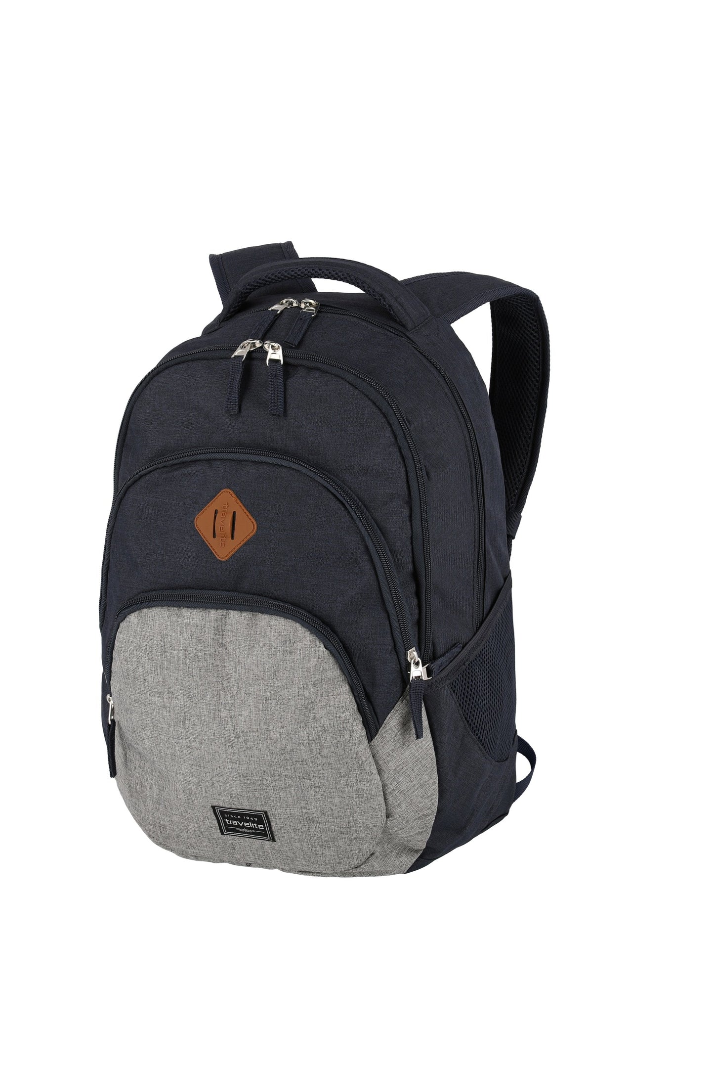 BASICS Rucksack Melange, Marine/Grau