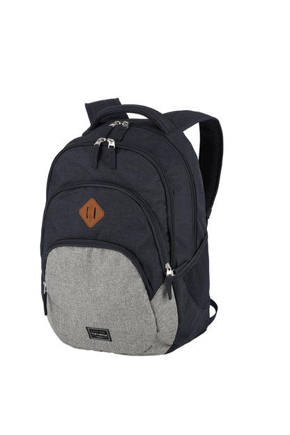 BASICS Rucksack Melange, Marine/Grau