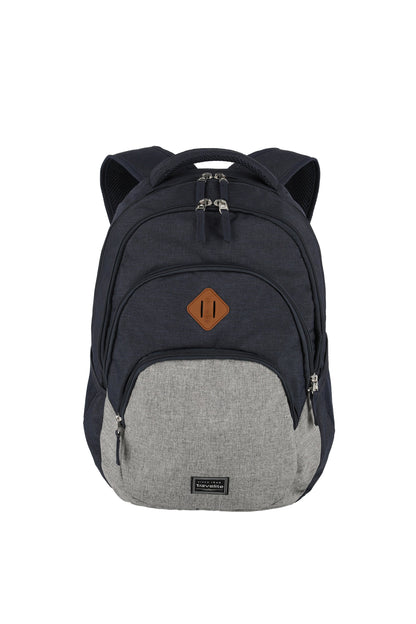 BASICS Rucksack Melange, Marine/Grau