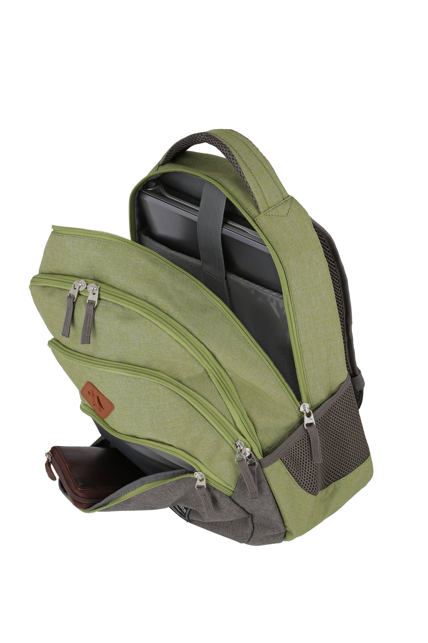 Basics backpack melange, green/gray