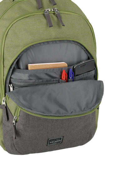 Basics backpack melange, green/gray