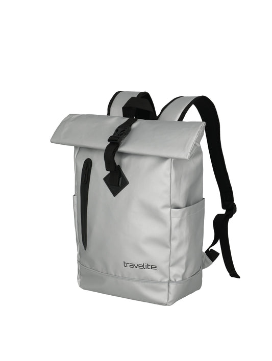 Basics roll-up backpack tarpaulin, silver